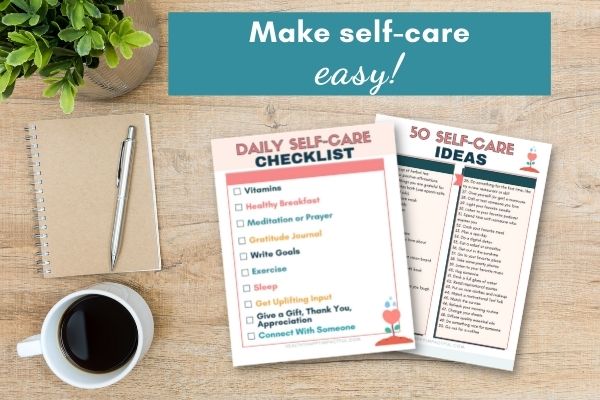 Daily Self Care Checklist to Be Happier & Healthier (+ free printables)