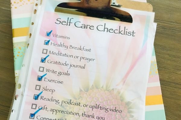 caregiver self care checklist