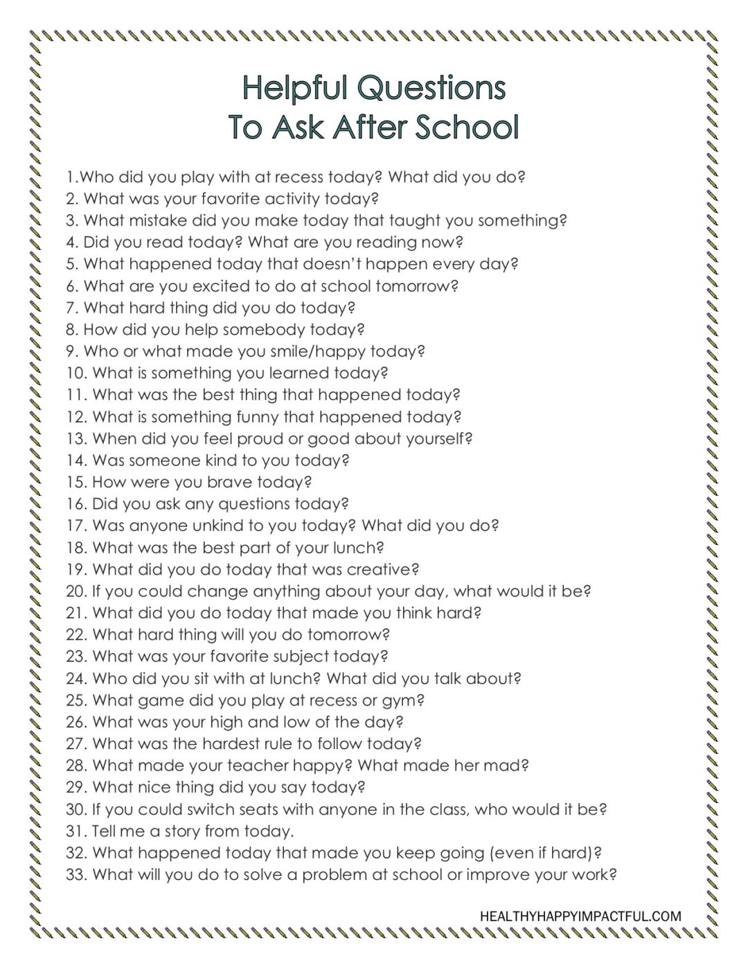 33 Impactful Questions To Ask Your Child After School