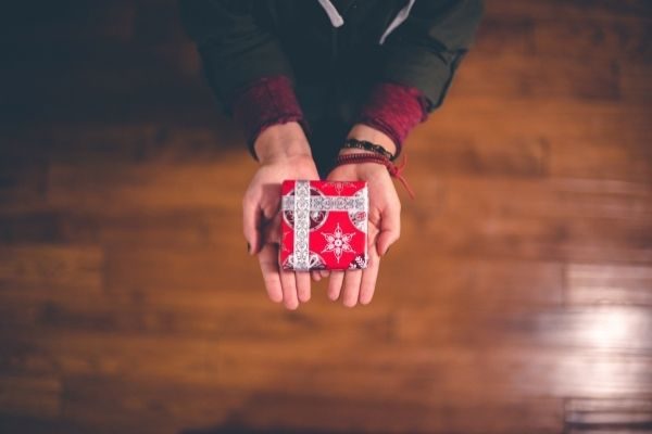 gift in hands of a person