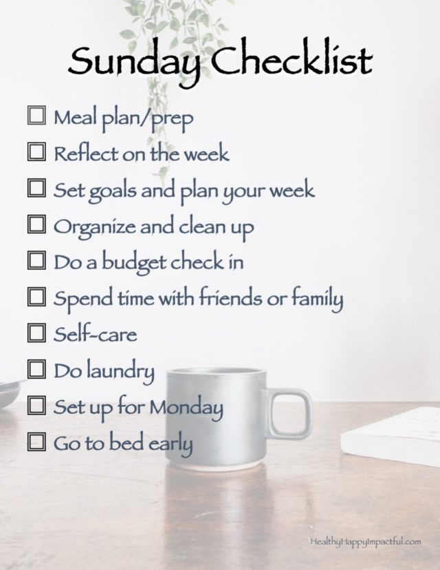 13+ Things to do on Sunday for an Amazing Week {Free Printable