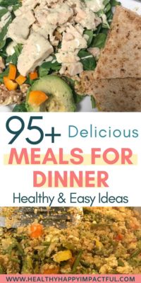 Healthy meals for dinner pin