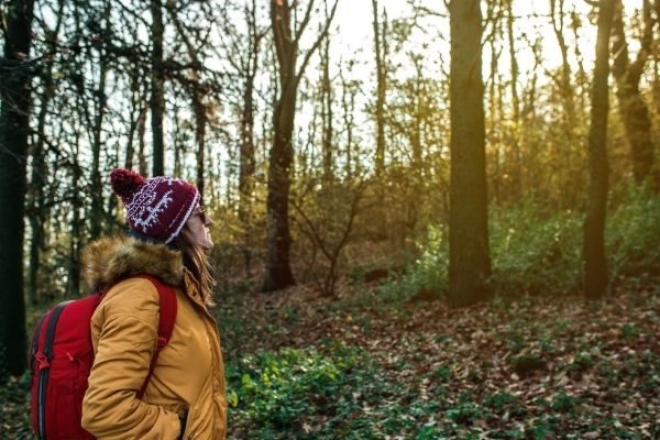 woman hiking