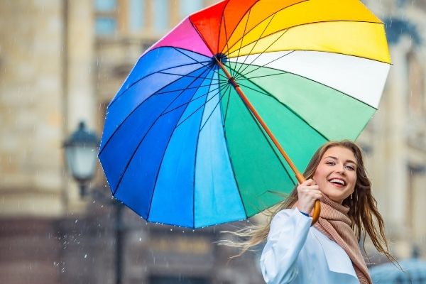 woman with umbrella