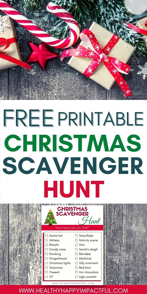 Christmas scavenger hunt printable for kids pin; lights; ideas