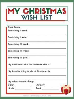 My free Santa wish list example printable pdf and ideas