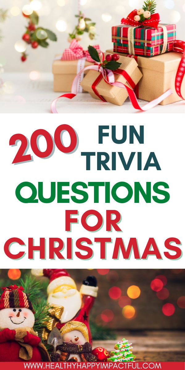Fun trivia questions for Christmas