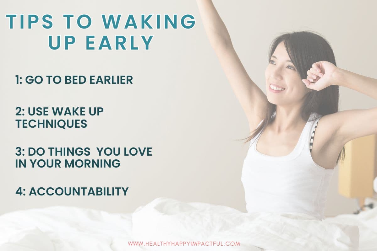 how to wake up at 5am without feeling tired, woman getting out of bed