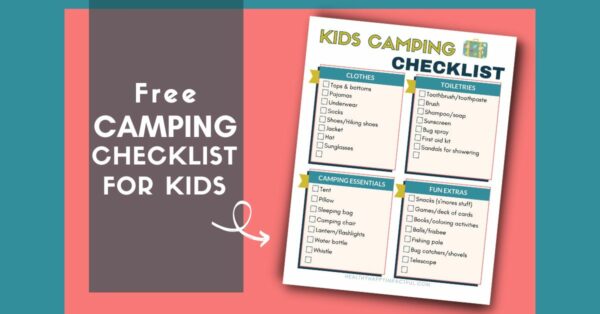 Free Printable Camping Checklist For Kids to Pack Themselves
