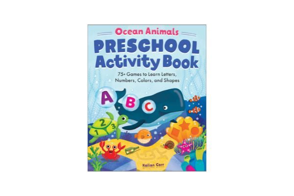 Ocean animals preschool activity book; writing; learning; educational
