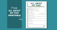 All about my dad free printable 2023: Father's Day Questionnaire pdf