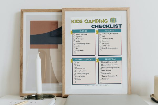 kids camping checklist printable