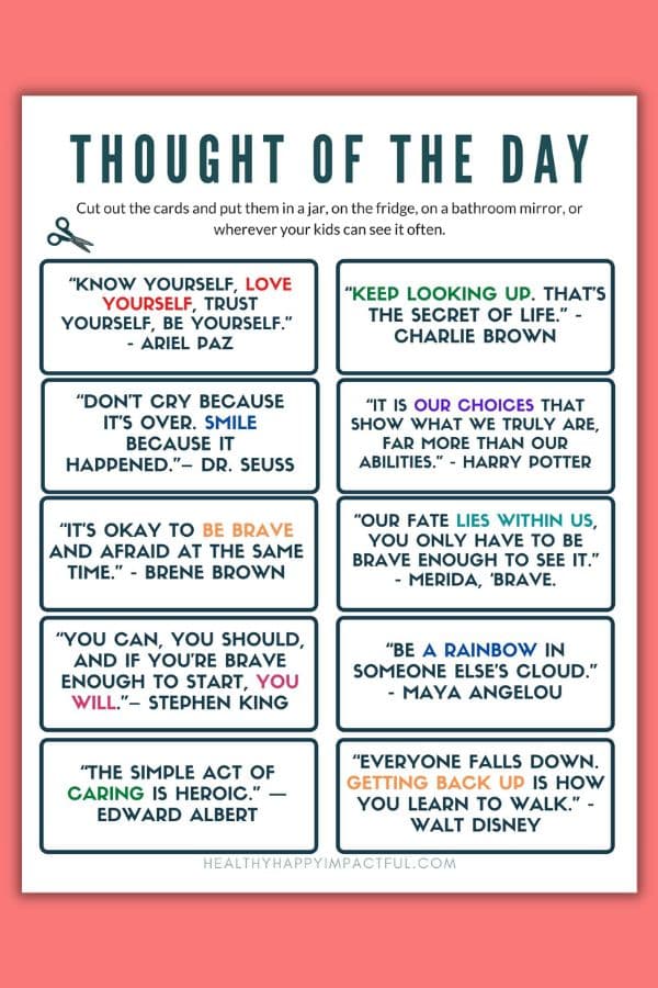 fun and funny thought of the day for kids printable pdf of quotes