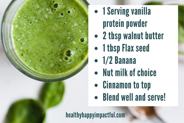 fab 4 smoothie recipe; 30 day glow-up challenge