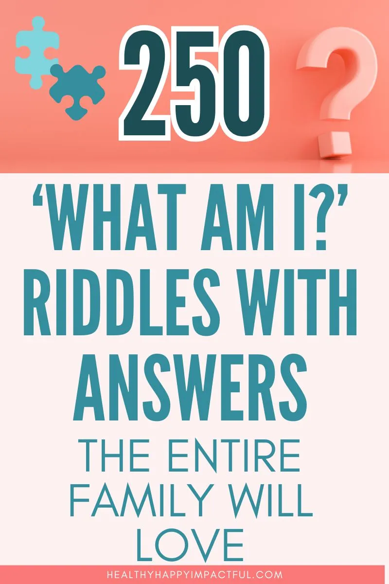 Title pin; what am I riddles hard and easy with answers