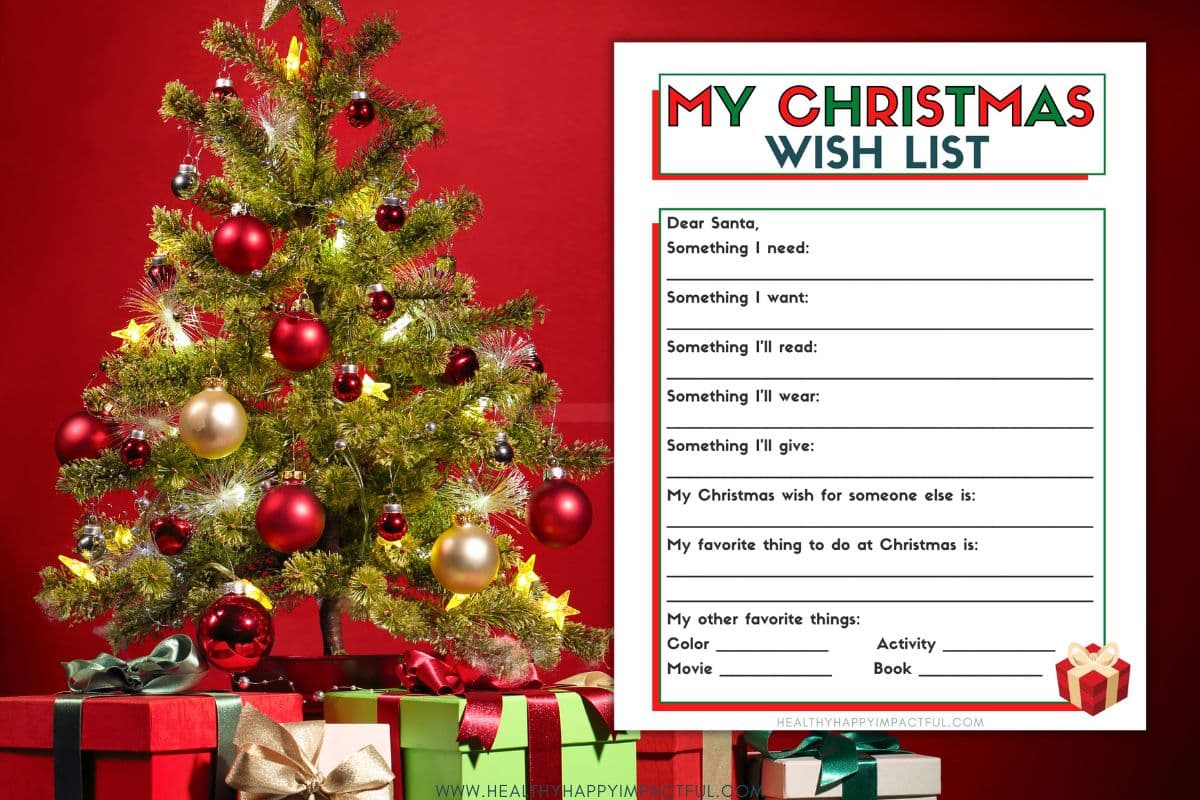 Free Printable Christmas Wish List - Life as a LEO Wife
