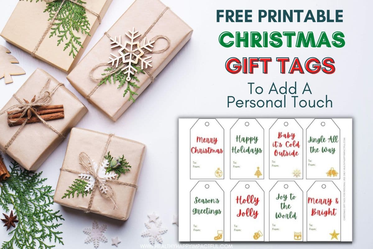 free printable holiday gift tags, Christmas labels to print for free