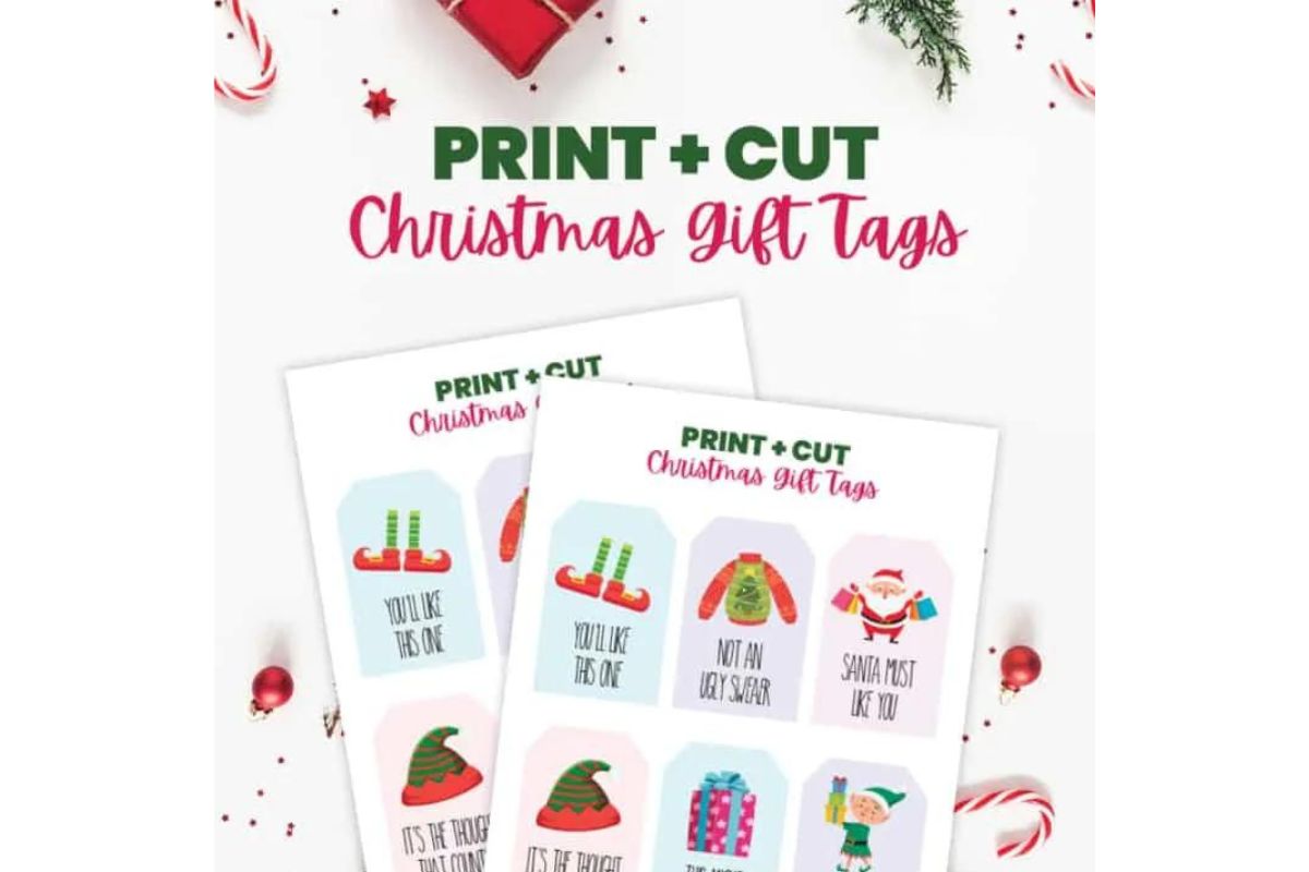 Free custom printable holiday tags
