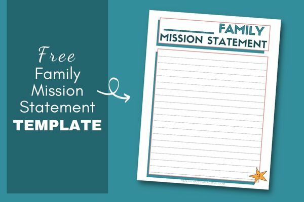 inspirational blank family mission statement worksheet template pdf, funny, fun, spiritual