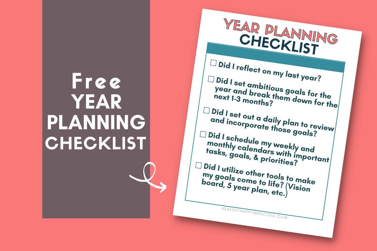 plan your best next year ever with the free printable year planning checklist pdf