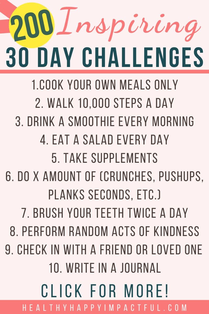 30 days challenge ideas pin