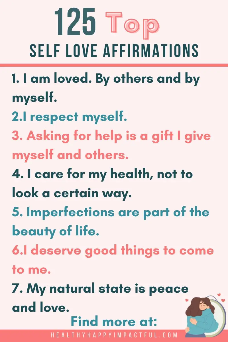 daily affirmations for self-love list