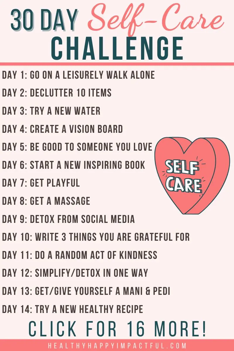 Do something that makes you feel good for the 30 day self love challenge