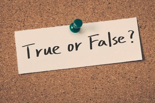 true or false pinned to board; random book trivia facts