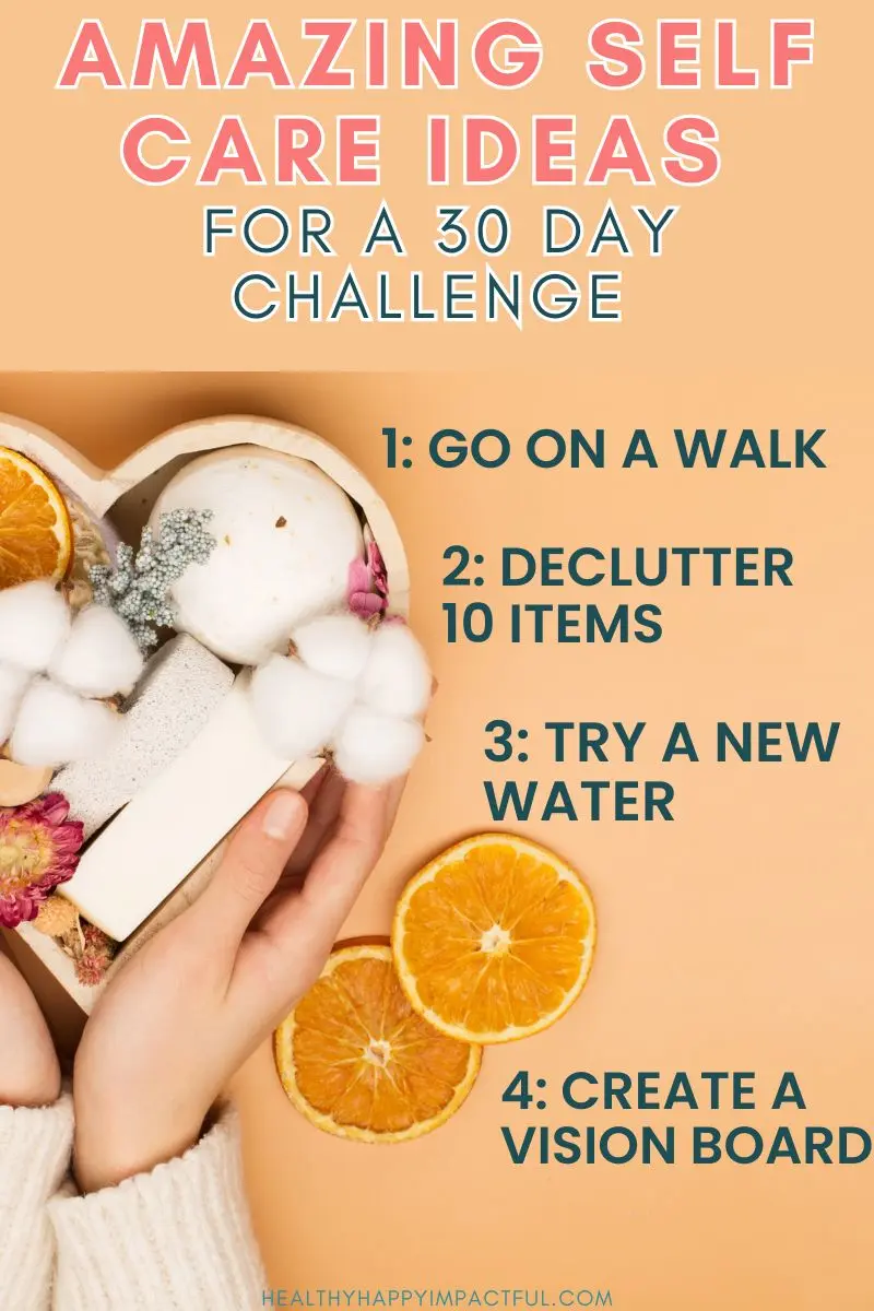 monthly 30 day self care challenge pin