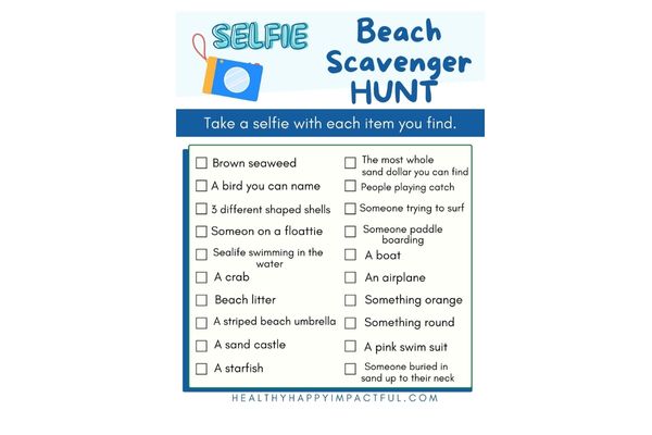 photography beach scavenger hunt ideas