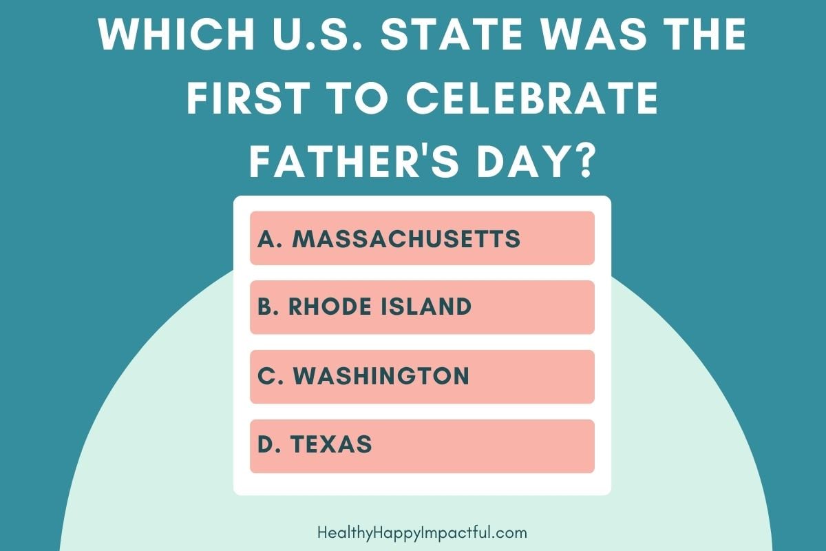 Father's Day trivia quiz with questions multiple choice