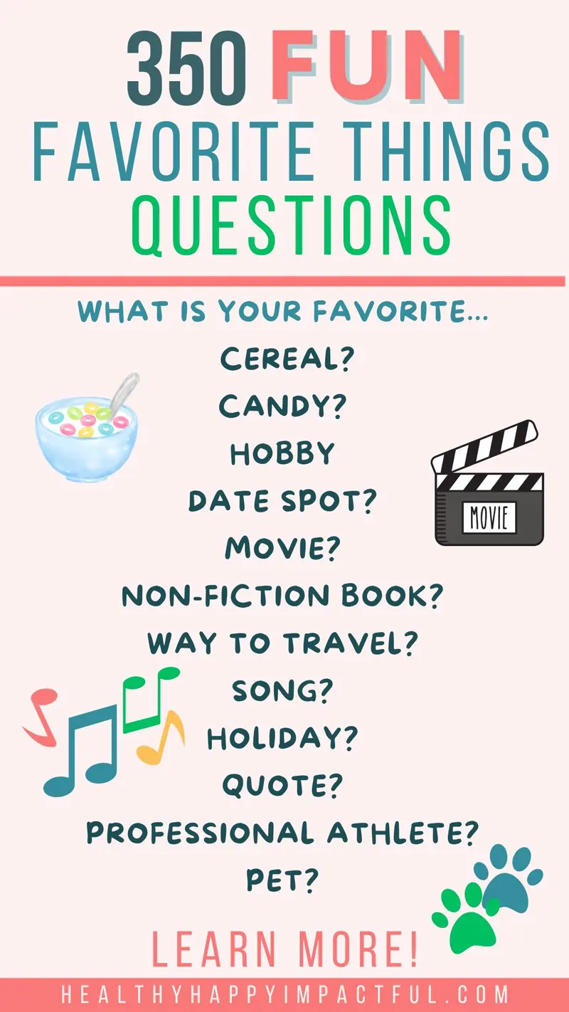 list pin; my favorite things questions list printable