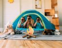 featured image; family staycation ideas and activities