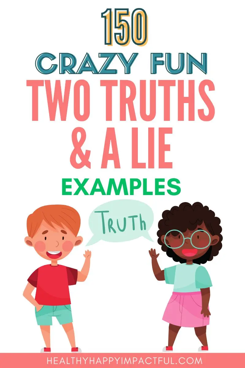 How to play two truths and a lie and important game rules pin