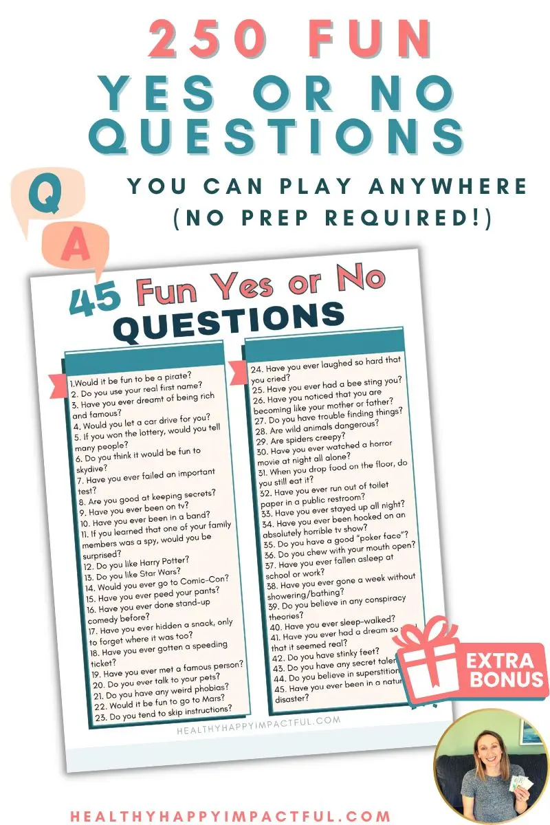 yes no questions printable pdf free for students