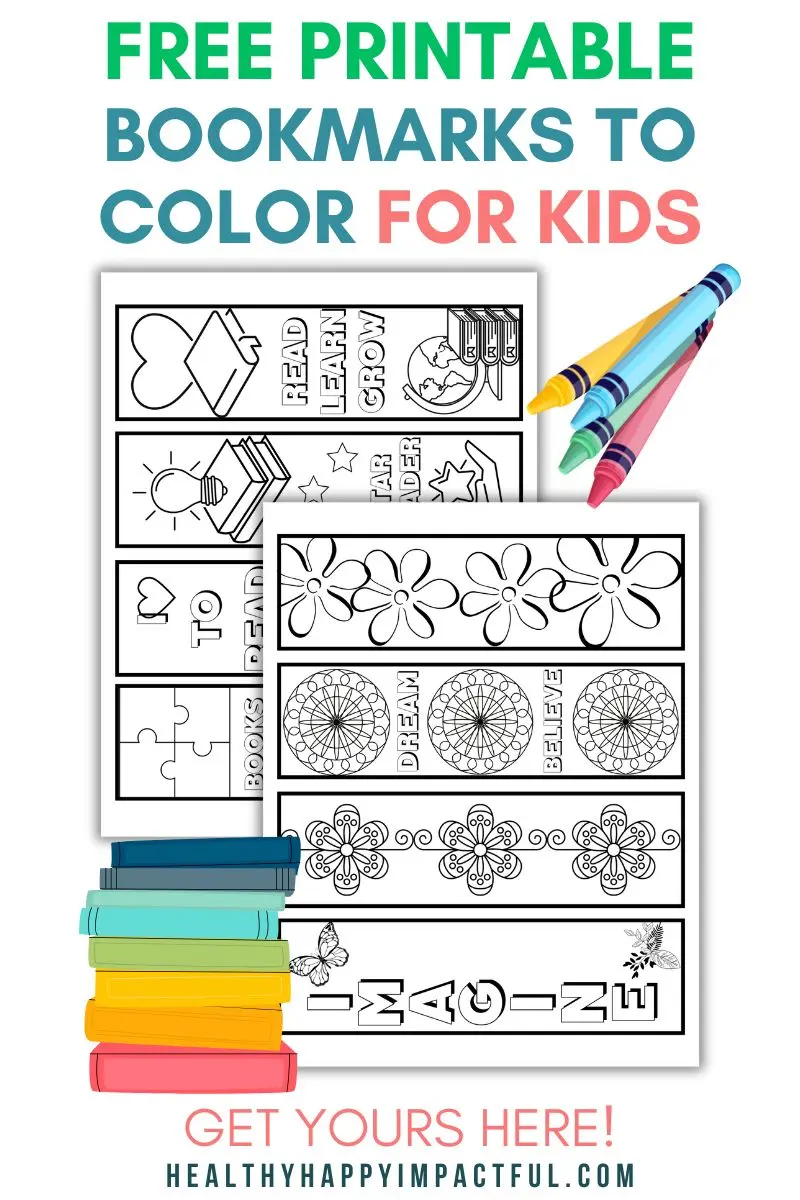 free printable bookmarks to color pin