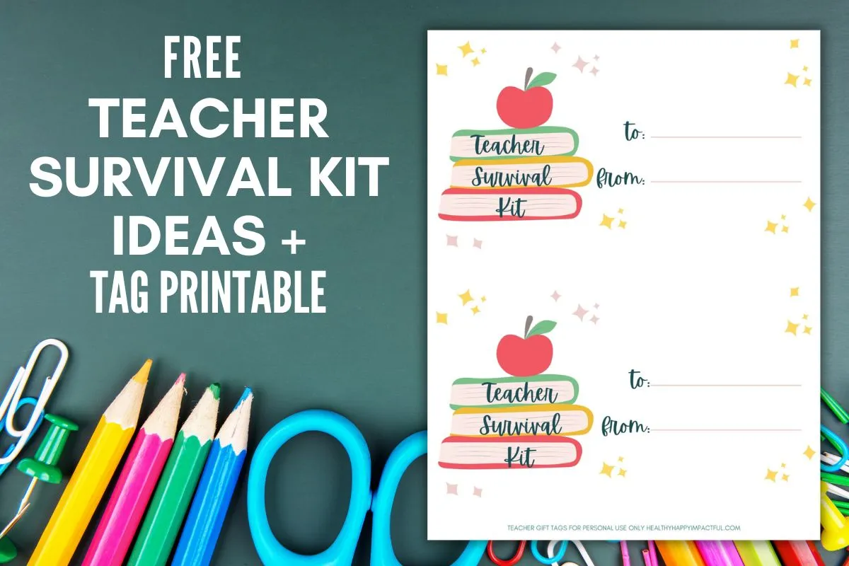 teacher survival kit printable gift tags free