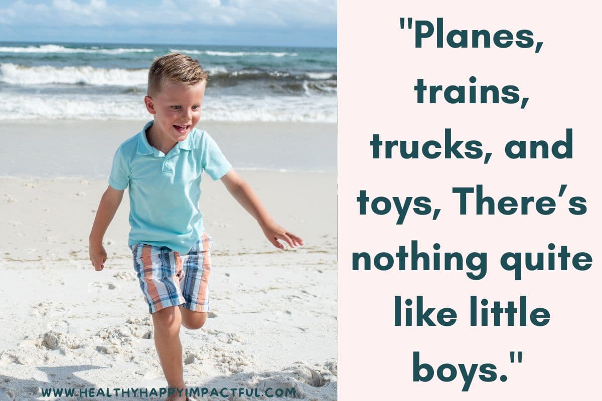 little boy running on the beach; mommy boy quotes; being a boy mom
