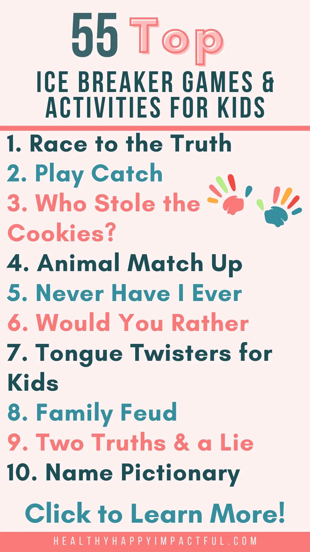 kids ice breaker games for family, youth, preschoolers, teenagers