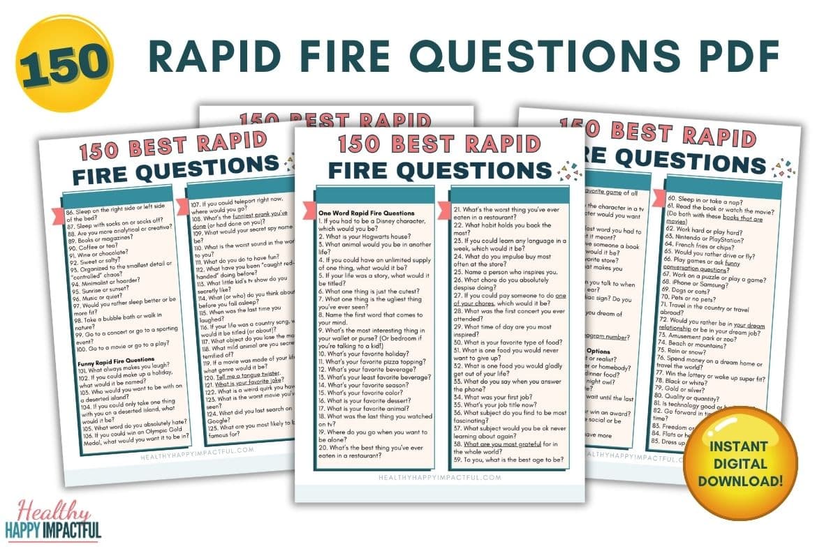 rapid fire questions pdf