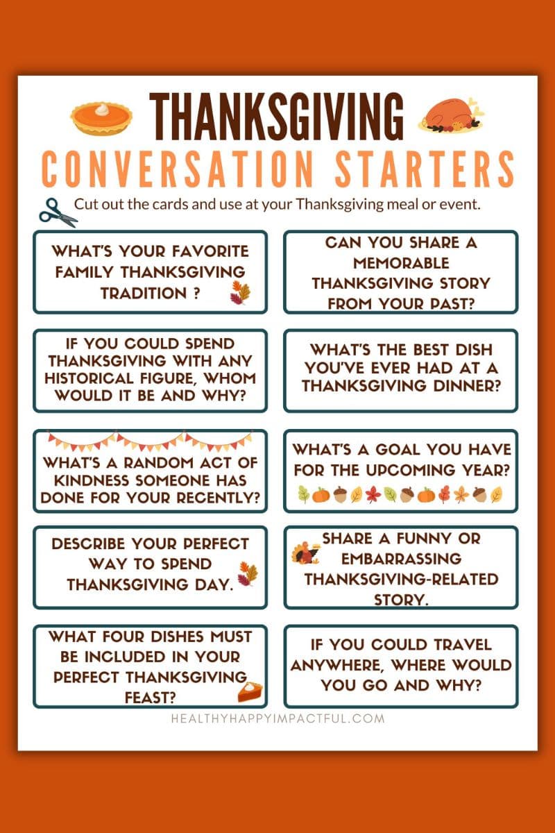 Thanksgiving conversation starters free pdf