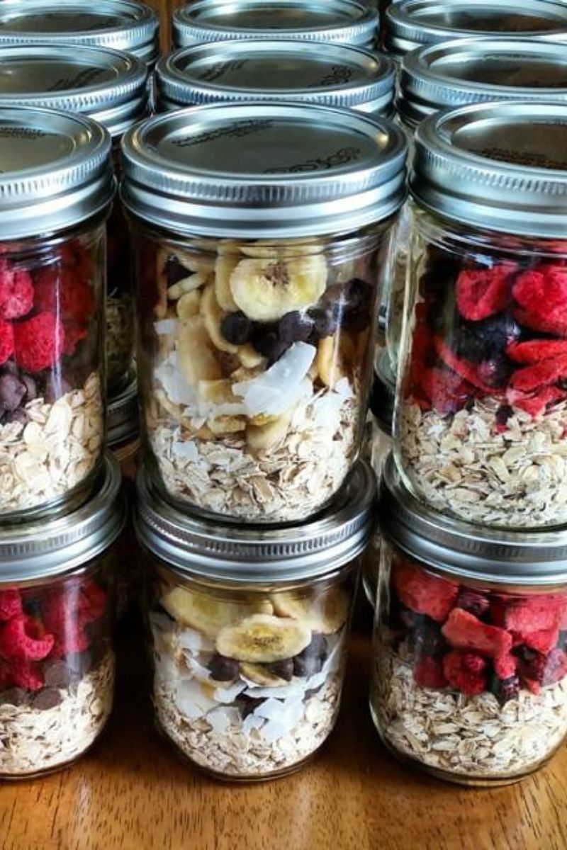 instant oatmeal jars