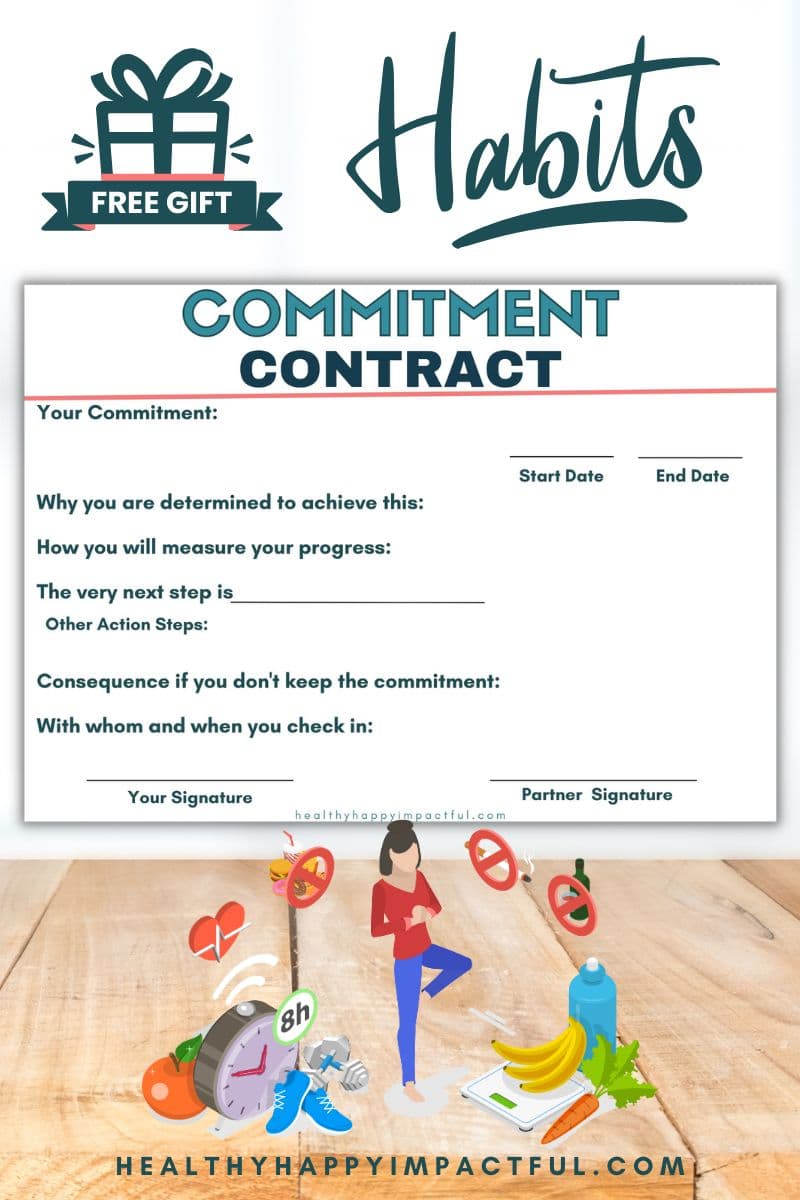 habit contract free printable: how to be committed to a goal