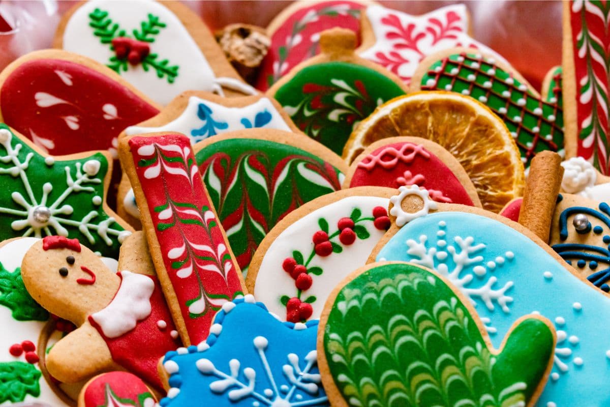 decorated holiday cookies