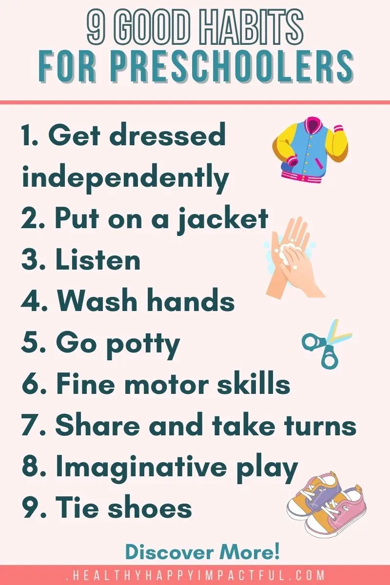 Child getting dressed: good habits for kids preschool and kindergarten