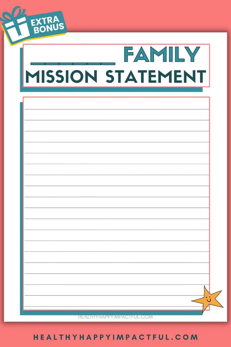 inspirational blank family mission statement worksheet template pdf, funny, fun, spiritual