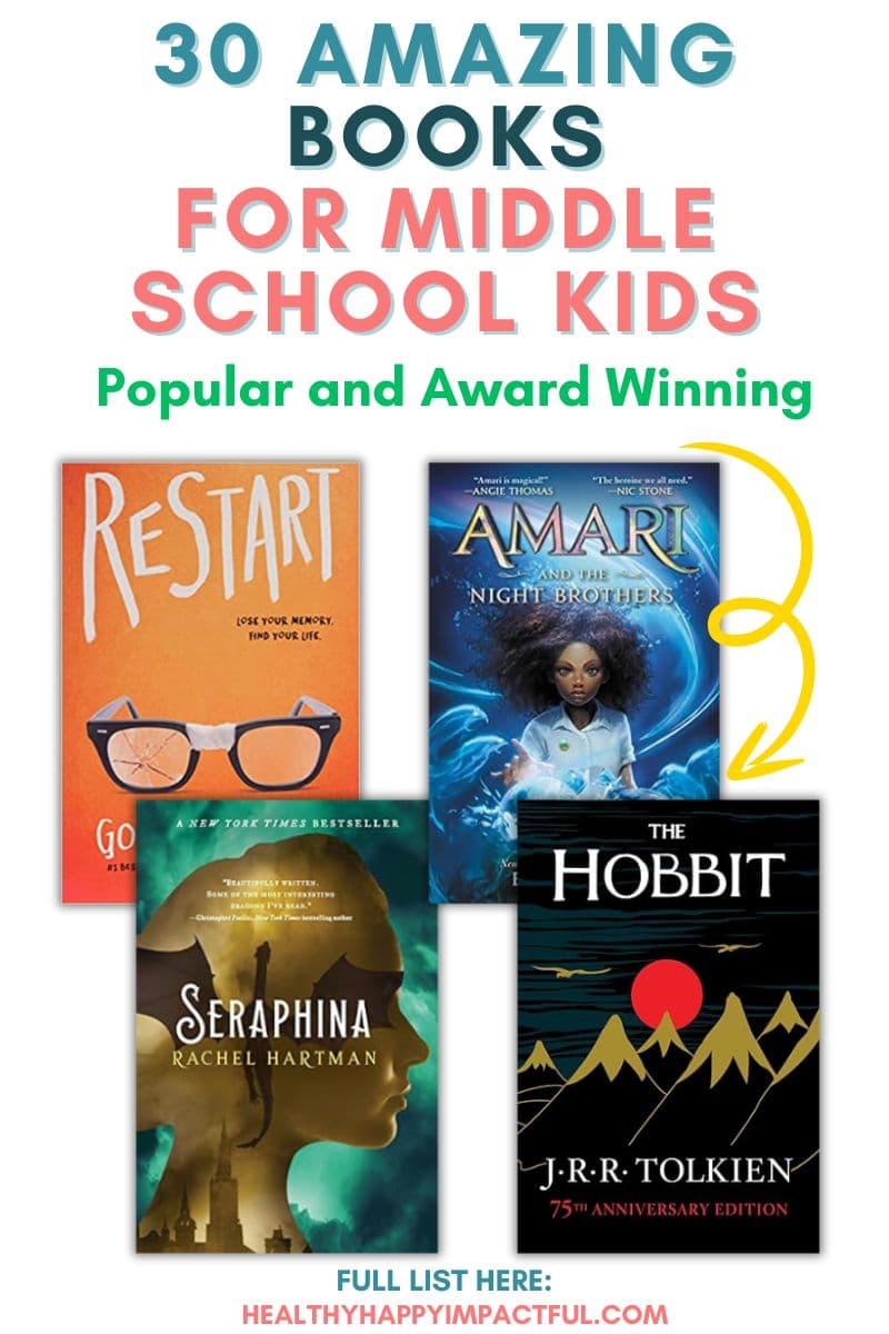 best books for middle school kids, 11, 12, 13, 14 year olds