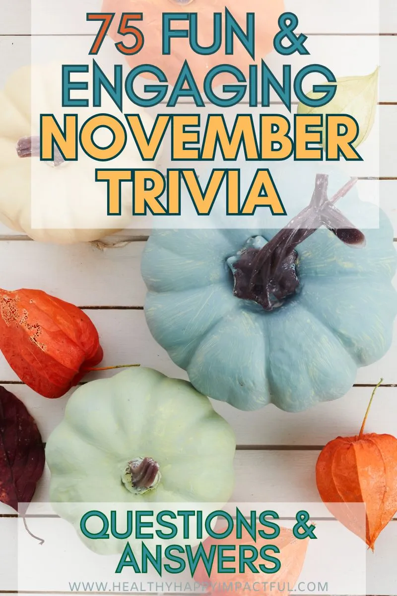 November fun facts and trivia quiz