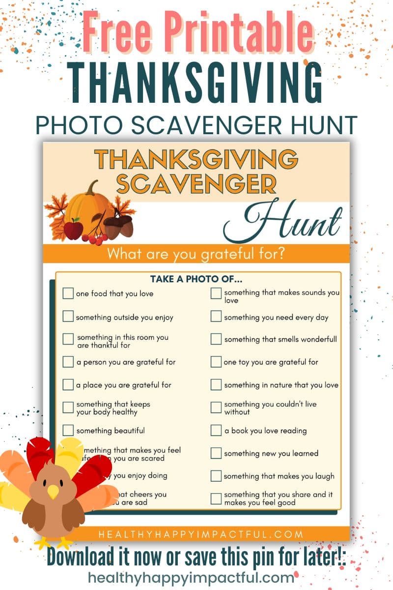 Thanksgiving photo scavenger hunt