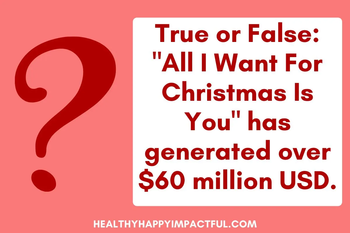 true or false question: christmas music trivia quiz and answers